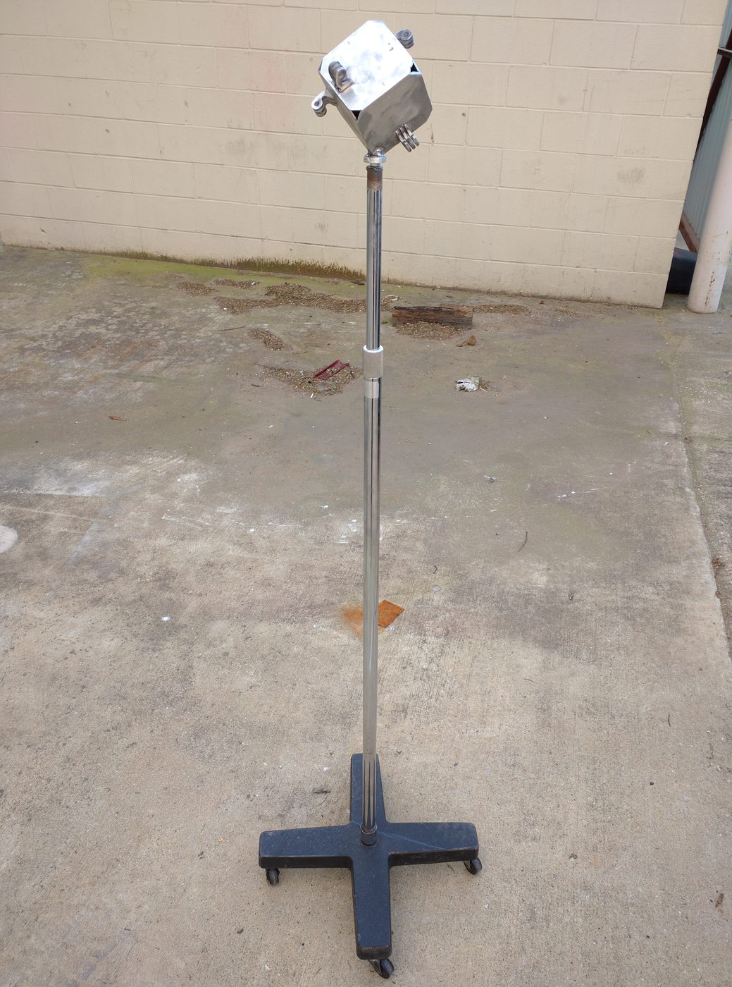 GoPro 360 cube on a rolling stand